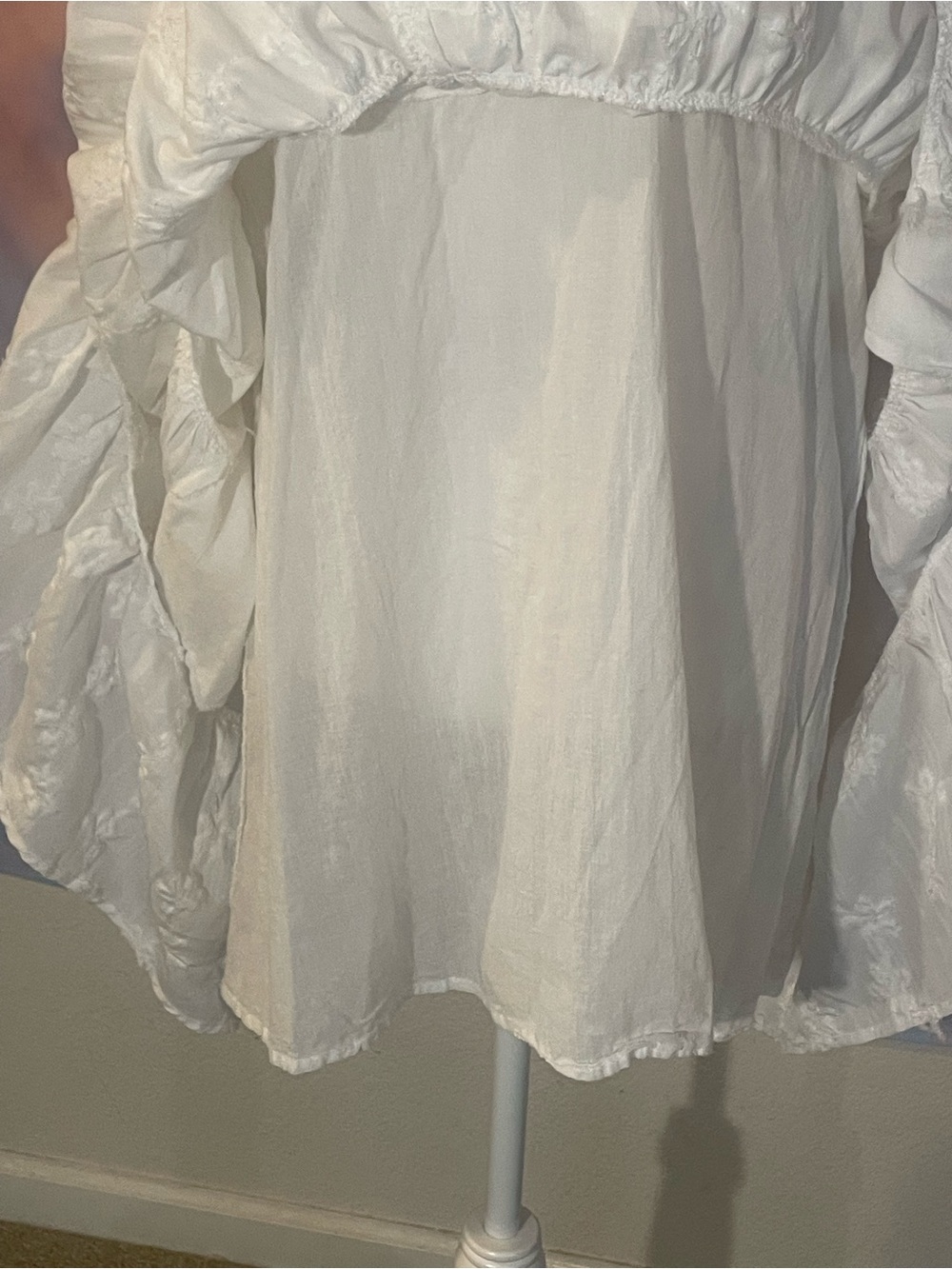 Sweet Baltic Born White Floral  Embroidered Button Front Sundress - Picture 12 of 14